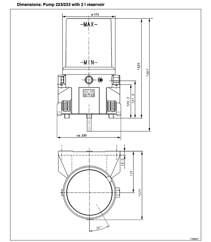 Lincoln fettpump 223, 4L m. digital display samt lågnivå